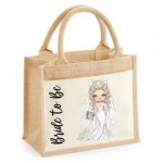 'Alicija' Bride Character Jute Bag  (Multiple Colour  Options) D1
