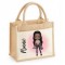 Gym Character with dumbbell Jute Bag  (Multiple Colour  Options) D2