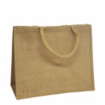 Large Shopper Jute Bag - Natural, Pink & Gold Shimmer