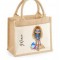 Blue Floral Bikini Character Jute Bag  (Multiple Colour  Options) D2