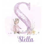 Ballerina Initial Water Bottle (2 Sizes)