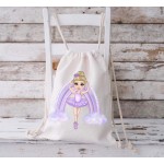 Ballerina Character Drawstring Bag  (Multiple Colour  Options) D2