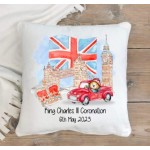 London Scene Coronation Cushion  (Multiple  Options)