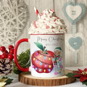 Christmas Teacher Mug (Elf options) 