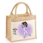 Ice Skater - Lilac Jute Bag  (Multiple Colour Options) 