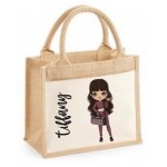 Gym Character with weights Jute Bag  (Multiple Colour  Options) D2