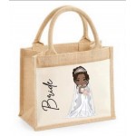 'Harper' Bride Character Jute Bag  (Multiple Colour  Options) D1