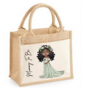 Mum To Be Character Jute Bag  (Multiple Colour  Options) D2