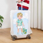 Personalised Luggage Cover - Boy, Summer Shirt & Shorts