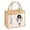 Minnie - Toddler with Unicorn float - Jute Bag  (Multiple Colour Options) 
