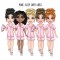 Pink Sleepover Girl Character Jute Bag  (Multiple Colour  Options) D2