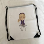 School Girl Character  Drawstring Bag - (Colour Options)