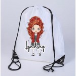 School Girl Character Drawstring Bag - (Colour Options)