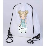 School Summer Dress Character Drawstring Bag - (Colour Options)