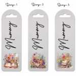 Bright and Floral bookmark - Personalised with name.