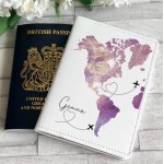 Personalised Passport Cover - World Map (Options)