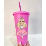 Personalised Unicorn Girl Character Cold Cups - (Options)