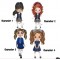 Back To School Mega Bundle Navy Girl Characters - Character & Colour Options Available
