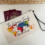 Travel Wallet - Personalised Rainbow World Map 