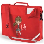 Personalised Girl School Character Book Bag 'Evie' (Options) 