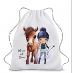 Niah & Horse Drawstring Bag  (Multiple Options) 