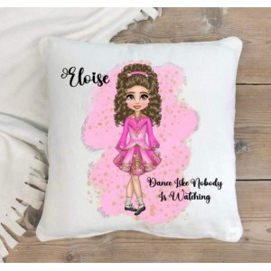 Irish Dancer Character Cushion - Pink (Multiple Colour  Options)